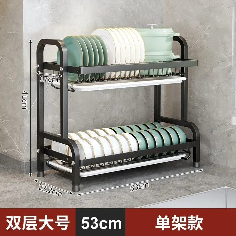 2 layer Kitchen Plate Organizer