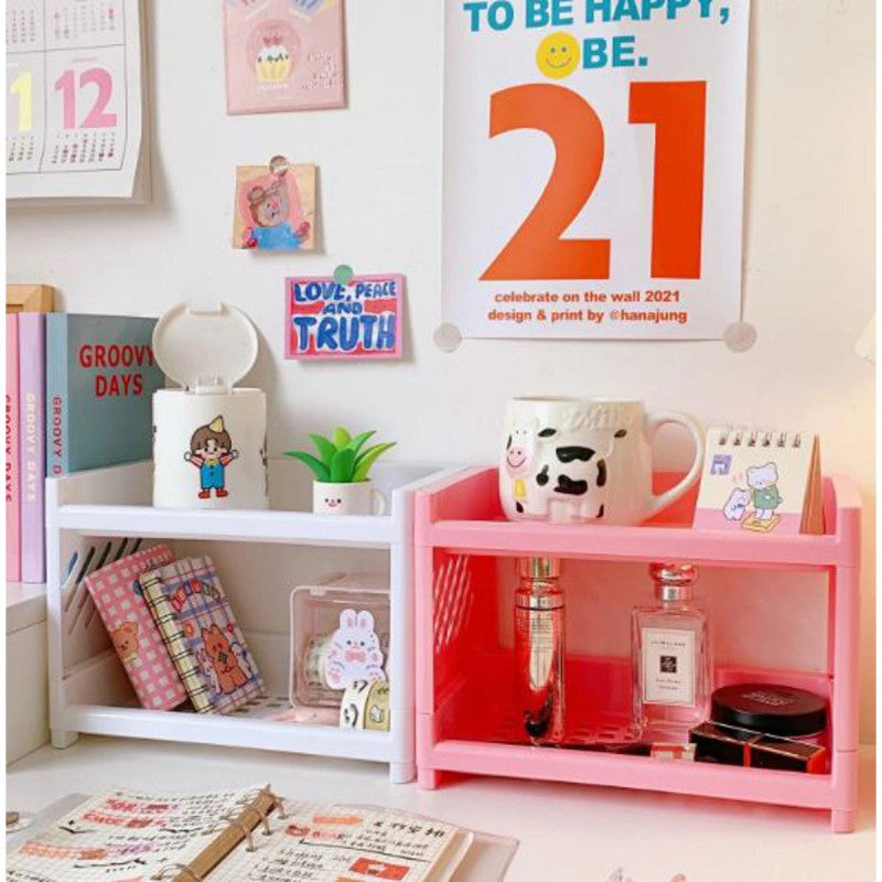 2 layer Shelving Plastic Rack