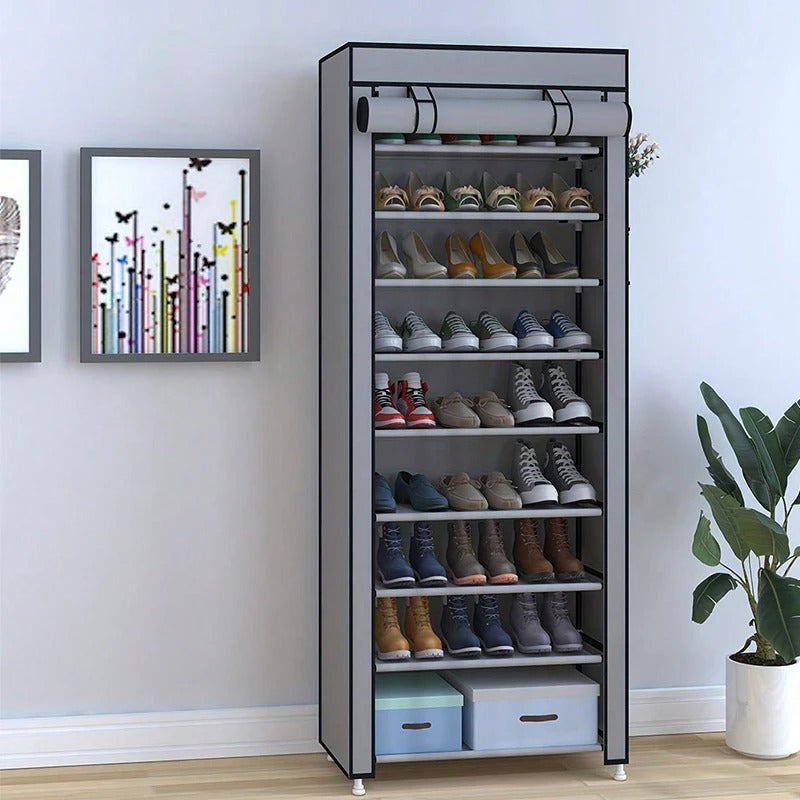 10 LAYER SHOE RACK ZIPPER CABINET