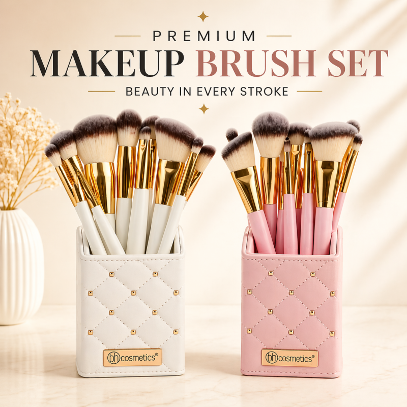 luxury and stylish BH Cosmetics Studded Elegance 12 Pc Brush Set Random Colours
