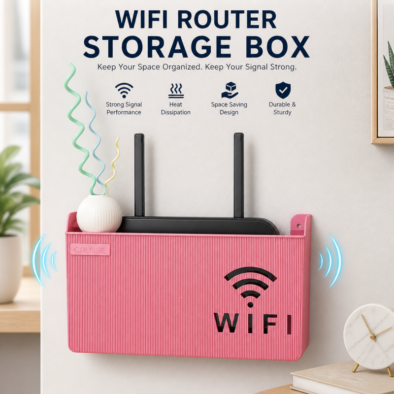 Router Storage Box Wireless Wifi Wall Hanging ABS Plastic Organizer Box Cable Power Bracket Router Organizer Box Home Storage