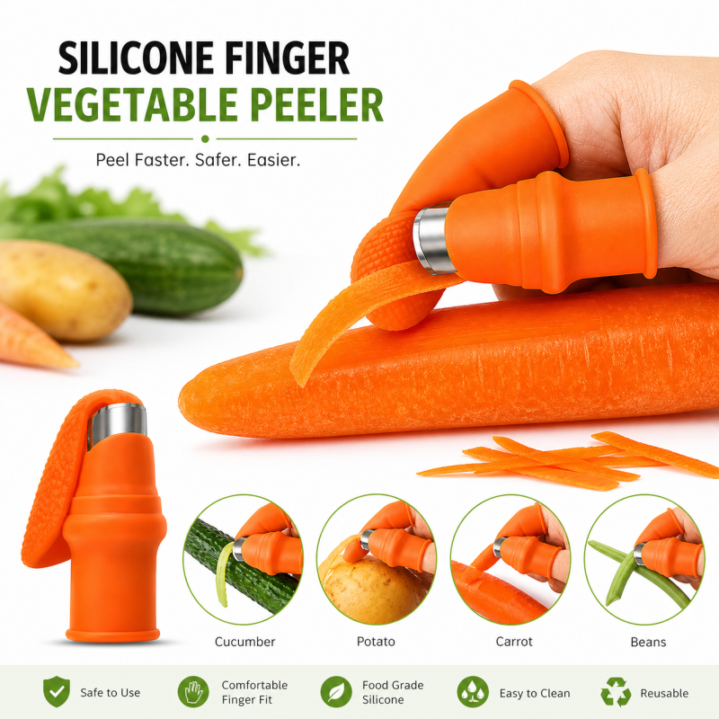Finger Protector Silicone Thumb Knife Protector Gears Cutting Vegetable Harvesting Knife Pinching Plant Blade Scissors Gloves