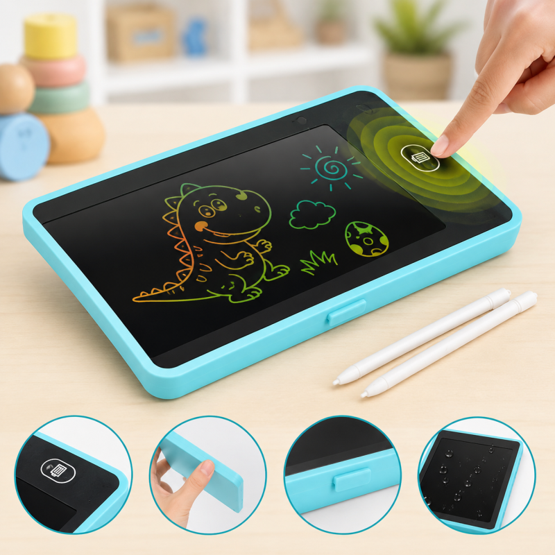 Pencil Box with Multi color Kids Writing Tablet (Random Colours)