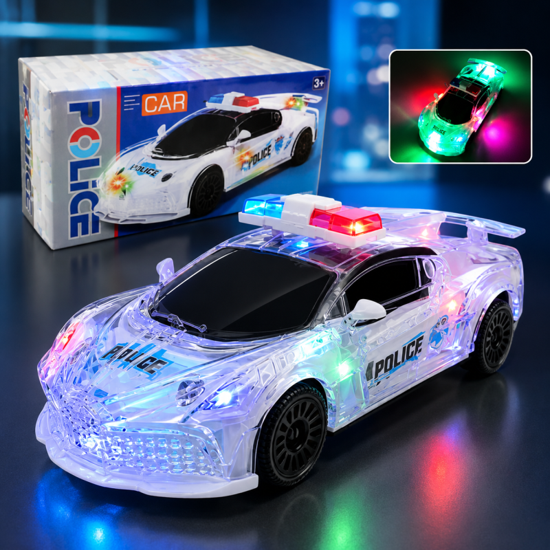 Police Car Electric Universal Car Light Music Car Model Toy