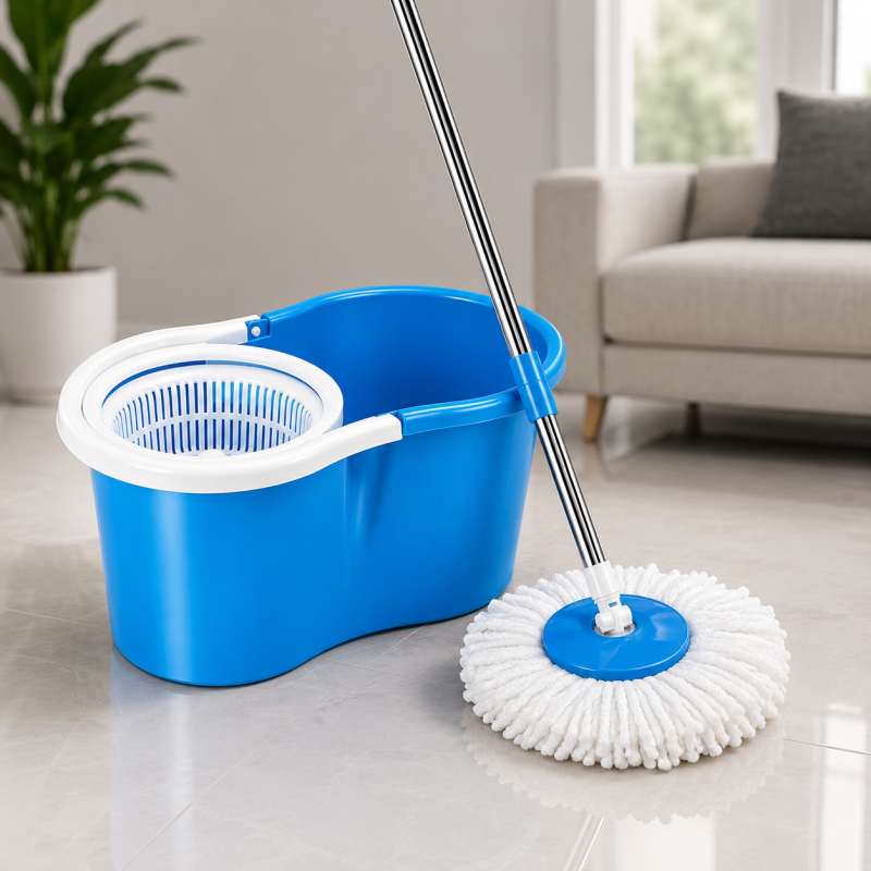 Dinex Spin Mop Set – 360 Degree Microfiber Mop Head Home Clean Tools Microfiber (plastic)