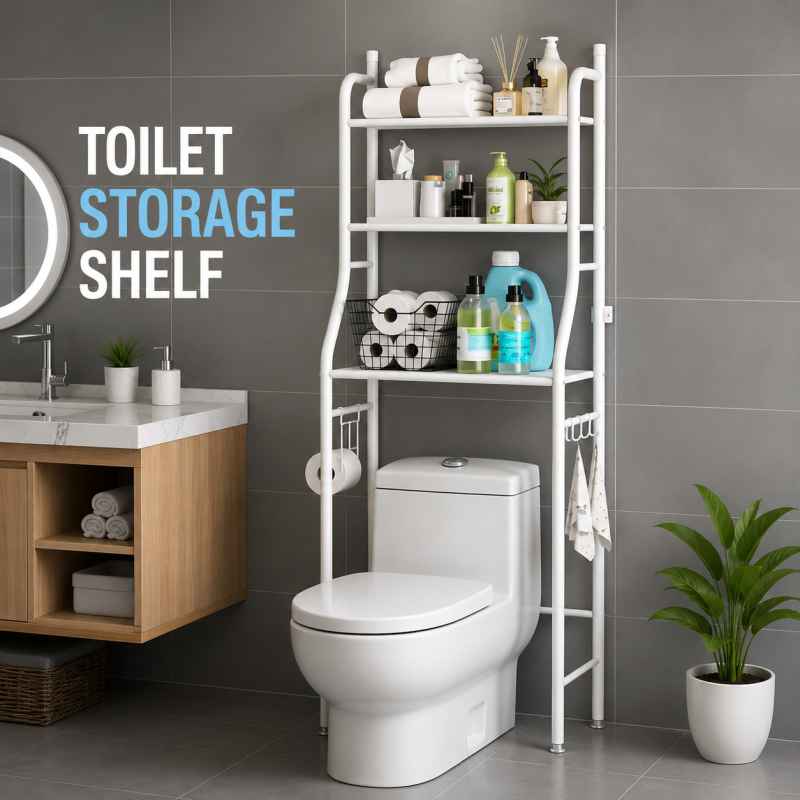 Bathroom Storage Shelf Over Toilet 3 Tiers Stainless Steel Toilet/Washing Machine Rack Bathroom Space Saver Organizer Holder ( china)