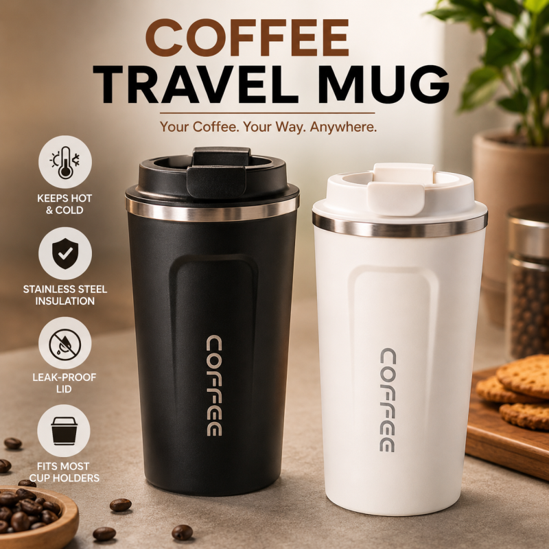 Latte coffee mug simple, Leak proof coffee mug