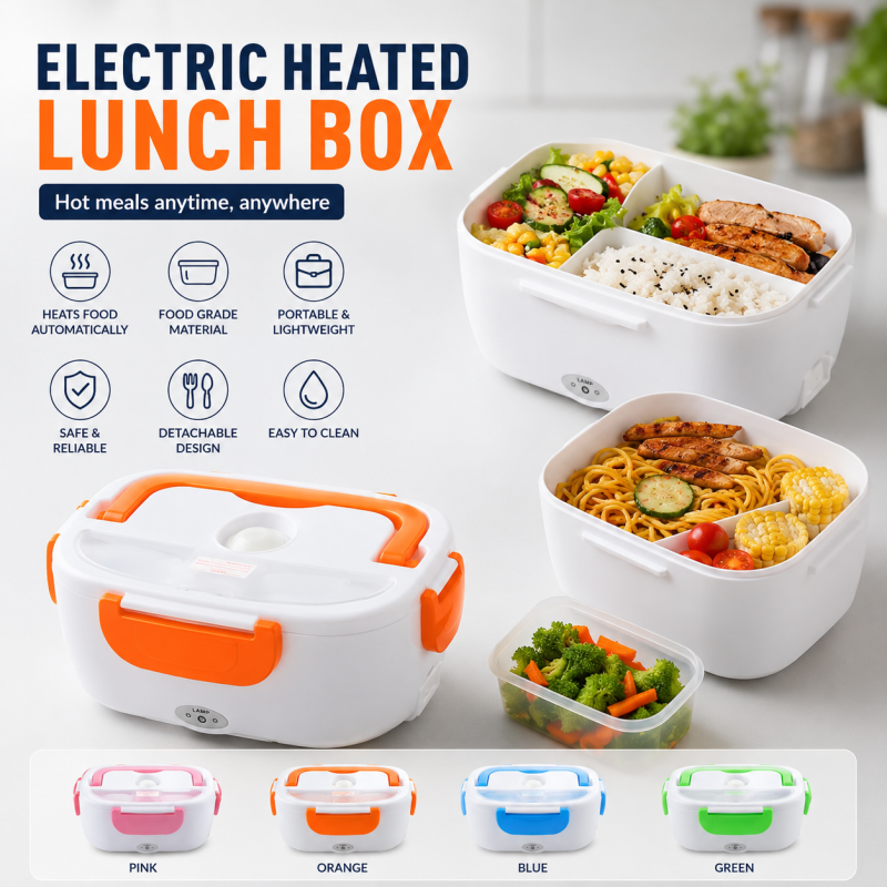NEW Electric Lunch Box Portable Electric Heating Food Container for Office Lunch Box