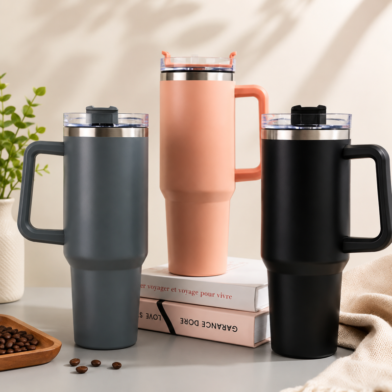 Tumbler with Handle Straw 1200ml
