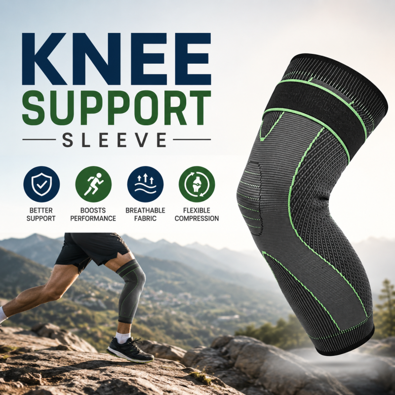 1 piece Non-Slip Knee Pads Elastic Long Leg Sleeve Bandage Pressurized Knee Pads Running Sports Warm Leg Protection Accessories