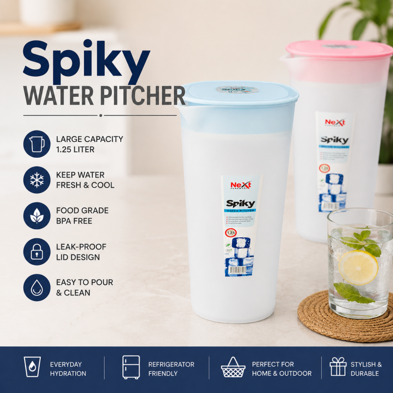 1.2 Liter Plastic Next Spiky Water Bottle For Home and Outdoor Use