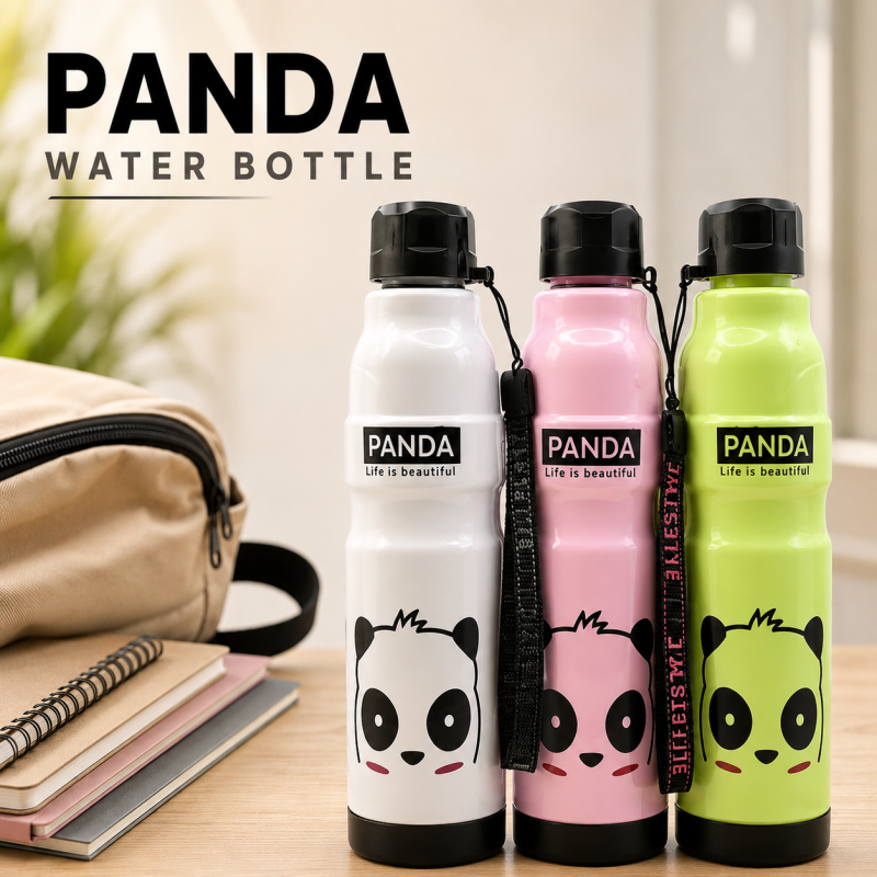 Panda Water Bottle For Your Daily Use, Best Quality 650ml Water Bottle