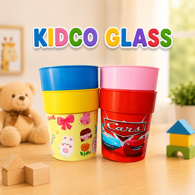 Pack of 4 plastic Drinking Kidco Glass For Kids Girls And Boys | Speacially for Picinic or playing purpose for kids