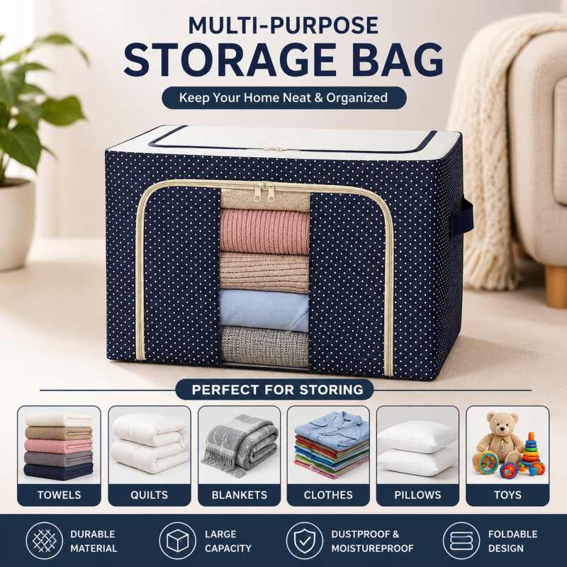 CLOTHES STORAGE BOX FABRIC FINISHING BOX OXFORD CLOTH BLANKET STORAGE BAG