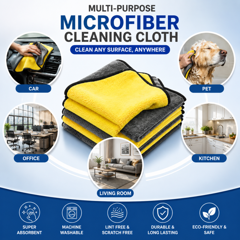 Microfiber Cleaning cloth / towel – random Color Microfiber Cloth for car, bike, kitchen and home cleaning Purpose