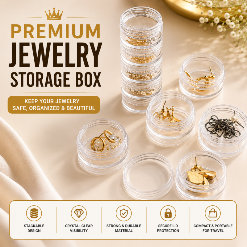 5 Layers Mini Stackable Round Jewelry Organizer