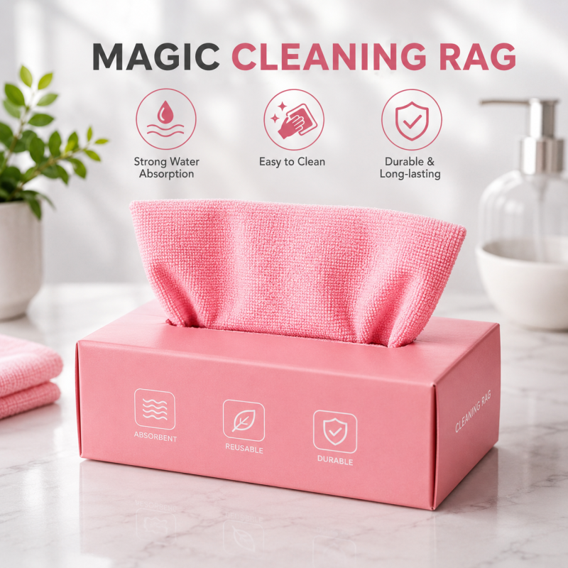 20 PCS Microfiber Tissue Cloth Box - Cleaning Towel - Reusable and Washable - Reusable Wipes for Cleaning