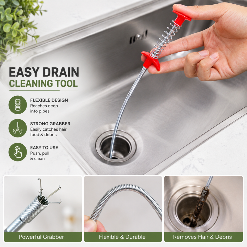 Stainless Steel Sink Drain Opener, ( 90CM )