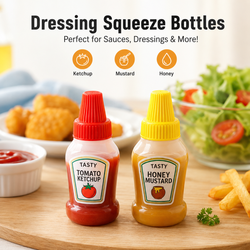 2pcs/Set Mini Ketchup Bottles