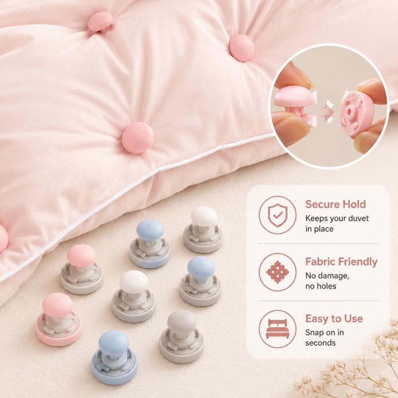 Sheet Quilt Clip One Key Unlock Duvet Cover Fastener Clip Pack of 4