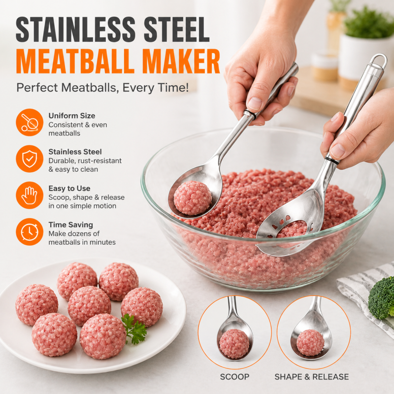 Meat Spoon Maker with Stainless Handle