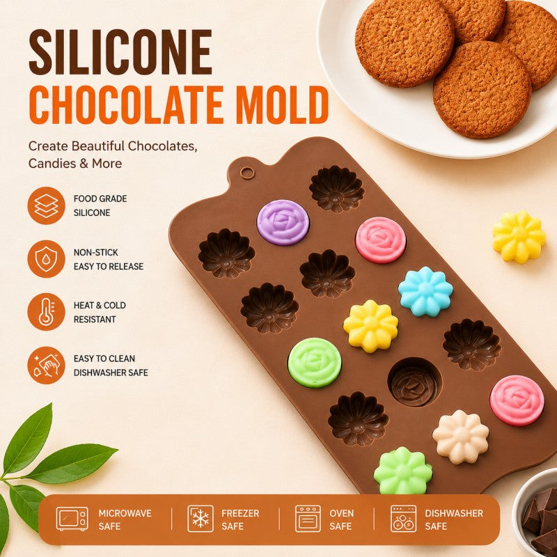 Multi-Design Food Grade Silicone Chocolate Molds