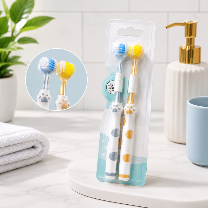 Gentle Care, Stylish Design and 3 side brush Pack of 2