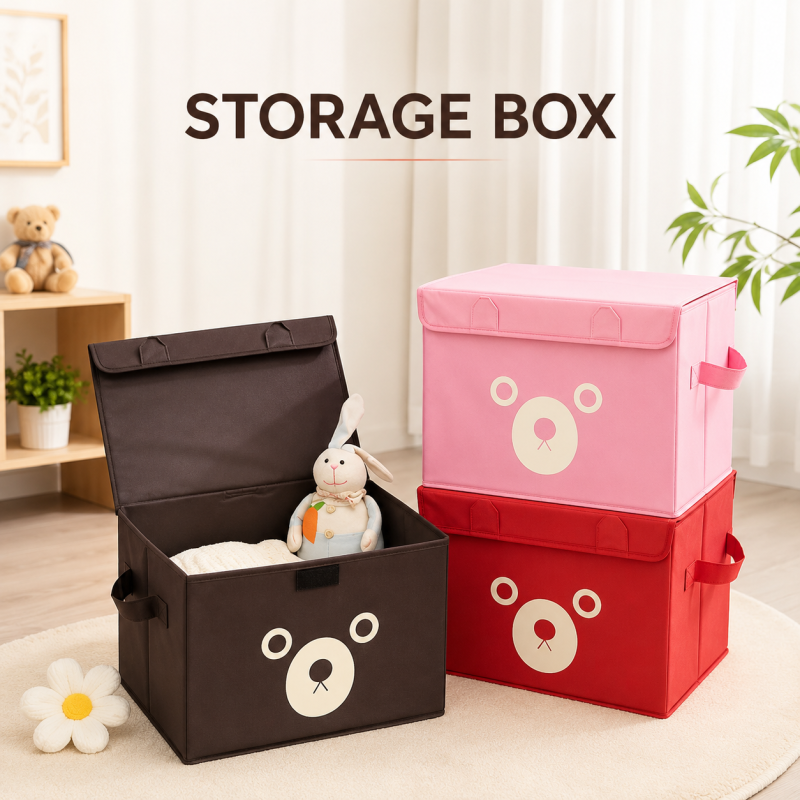 Panda Design Folding Storage Bins Quilt Basket Kid Toys Organizer Storage Boxes Cabinet Wardrobe Storage Bags