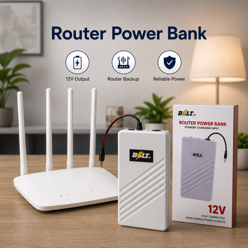 Boltex 12V Router Power Bank For internet Backup