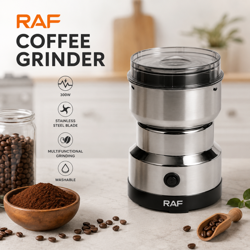 RAF Mini Electric Grinder Stainless Steel Coffee Grinder For Coffee beans, Spices, Masala Grinder Machine (Raf)