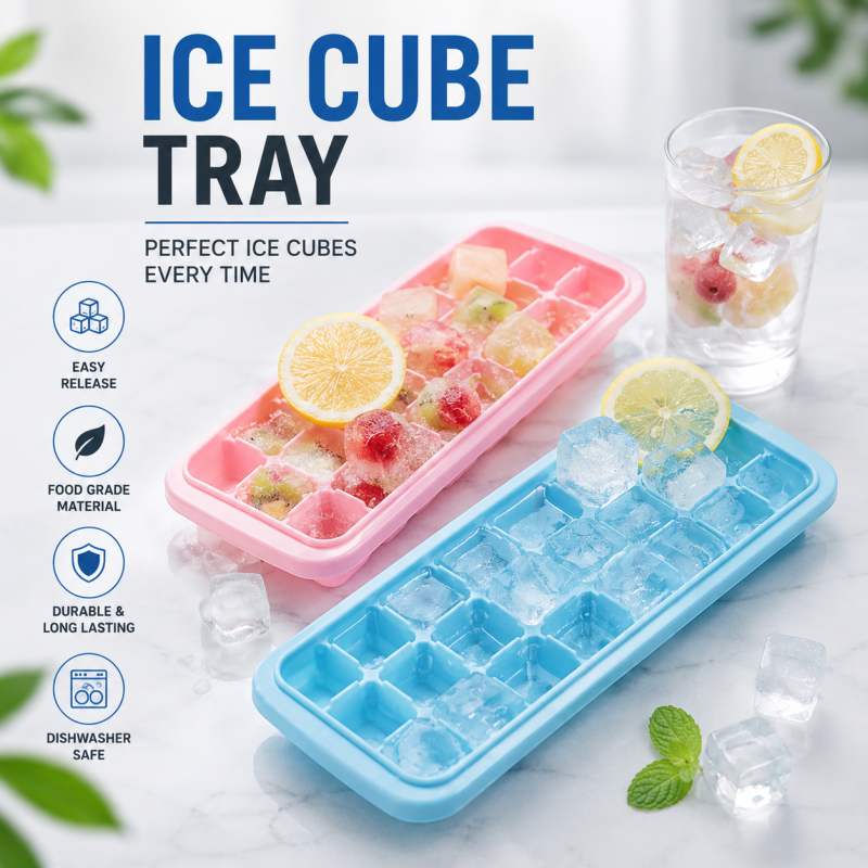 Bubble Ice Cubes Making Tray with Transparent Lid (24 Cubes)