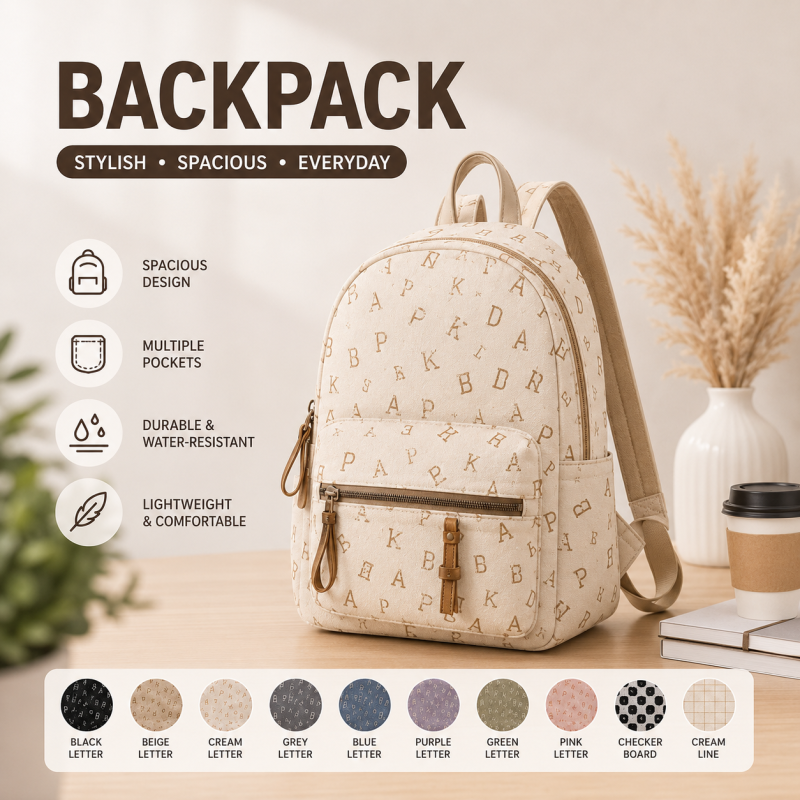 Premium Ladies Printed Backpack – School, College & Daily Use Bag (Random Colours & Dizingns)
