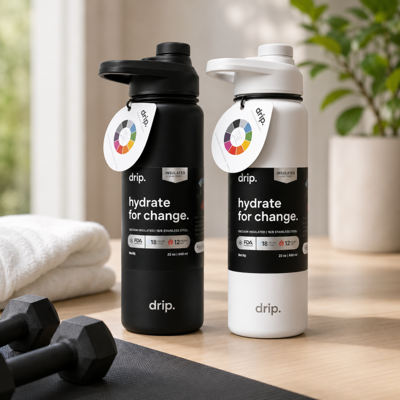 740ML Insulated Stainless Steel Water Bottle | Leak Proof | Hot & Cold Thermal Bottle with Handle