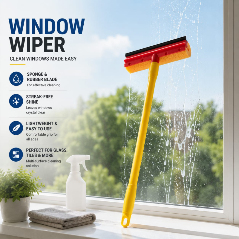2-in-1 Squeegee Window & Glass Wiper