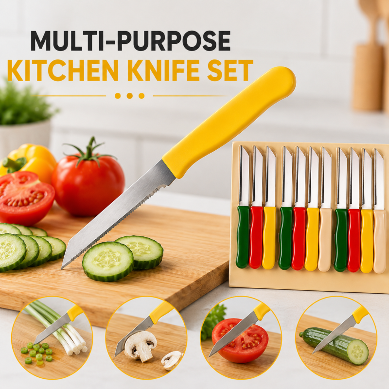 1 Piece Knife Multicolor Stainless Steel