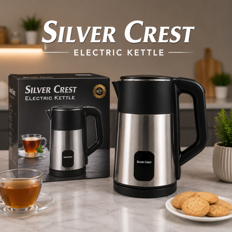 Silver Crest Electric Kettle 2.0L Stainless Steel – Model SC-705 (2200W)