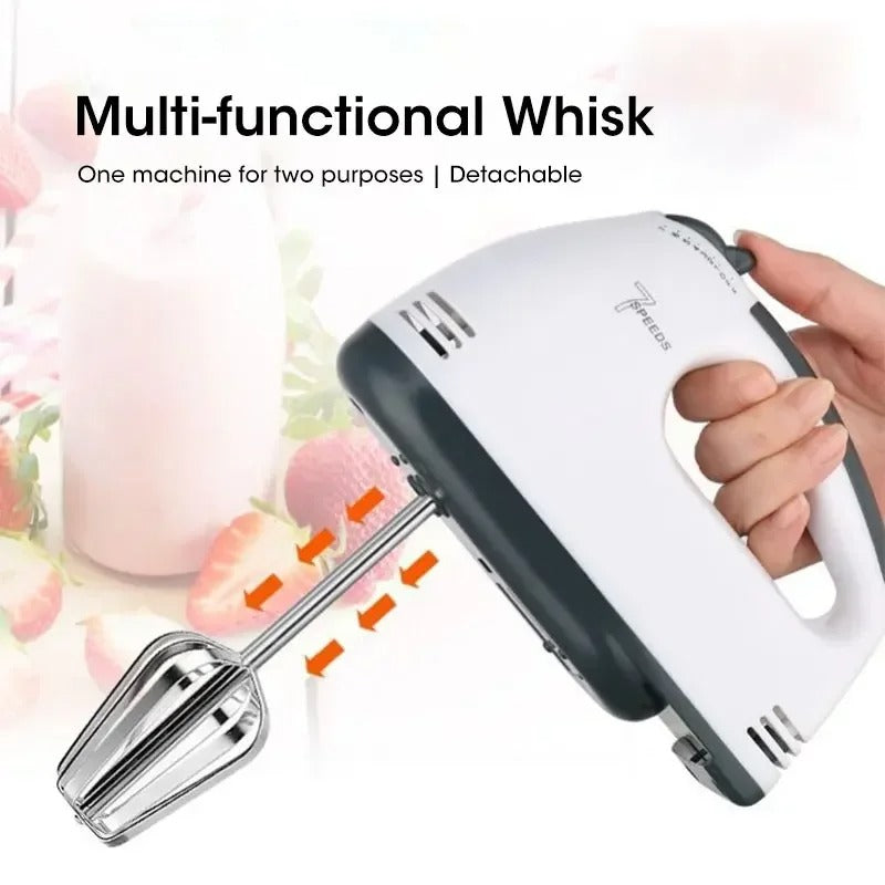 NORMAL QUALITY Electric Scarlett Hand Mixer with 7 Speed Egg Beater and Chrome Beater + Dough Hook