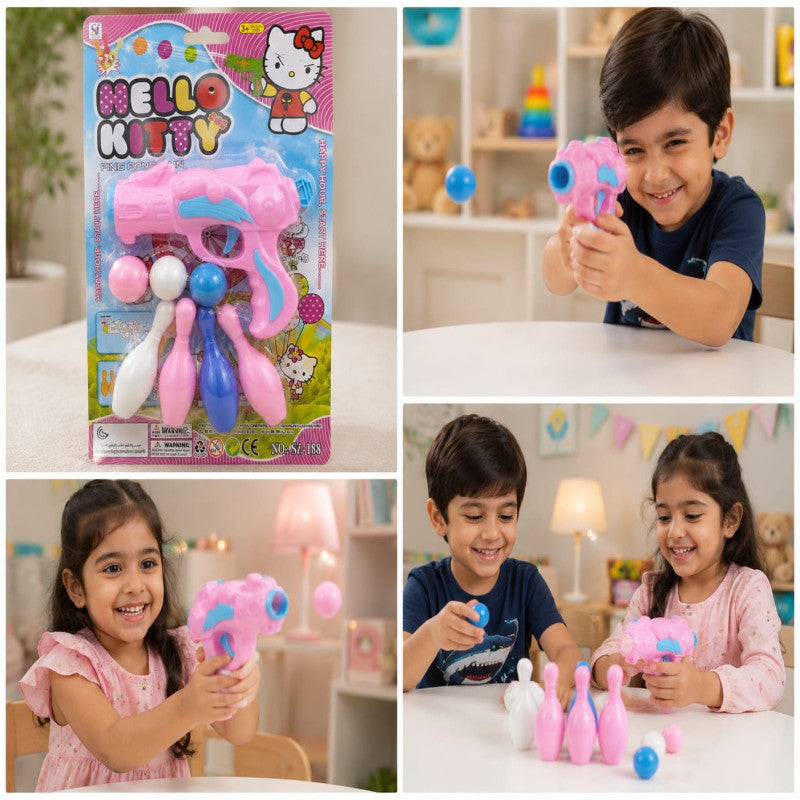 Hello kitty Kids Bowling & Toy Gun Set, Fun Bowling & Shooting Toy Set – SI-188 ????????