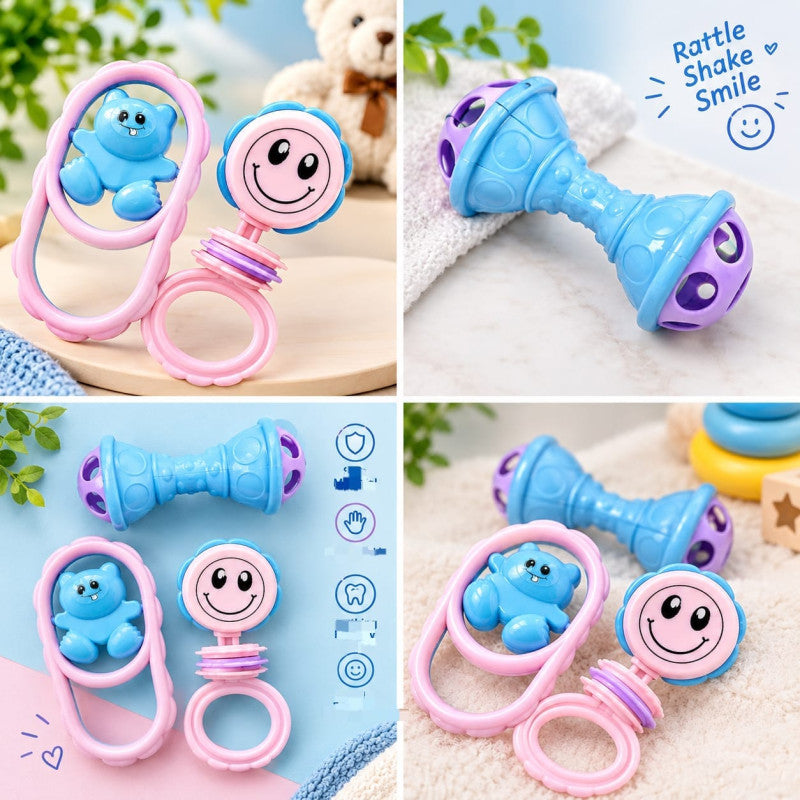 Baby Rattle & Teether Set, Cute & Colorful Baby Rattle Set – SI-1005