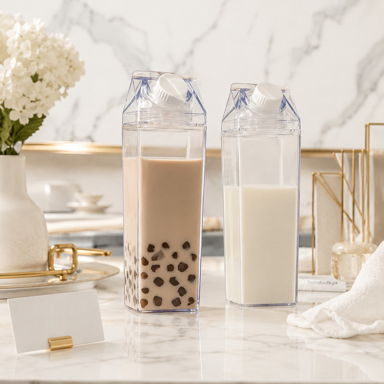 Clear Acrylic Milk Bottle