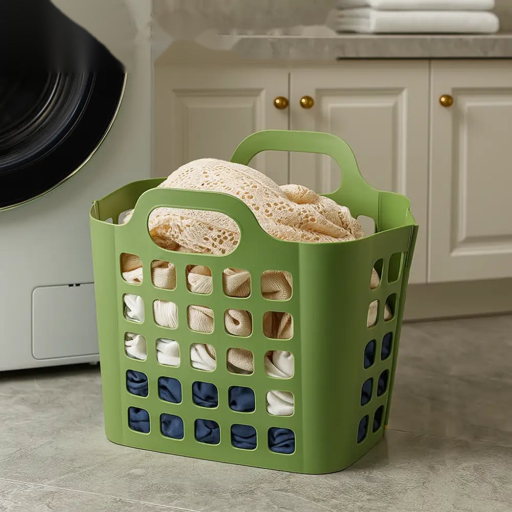 Foldable Laundry Basket – Ventilated Clothes Hamper with Handles for Space-Saving Storage