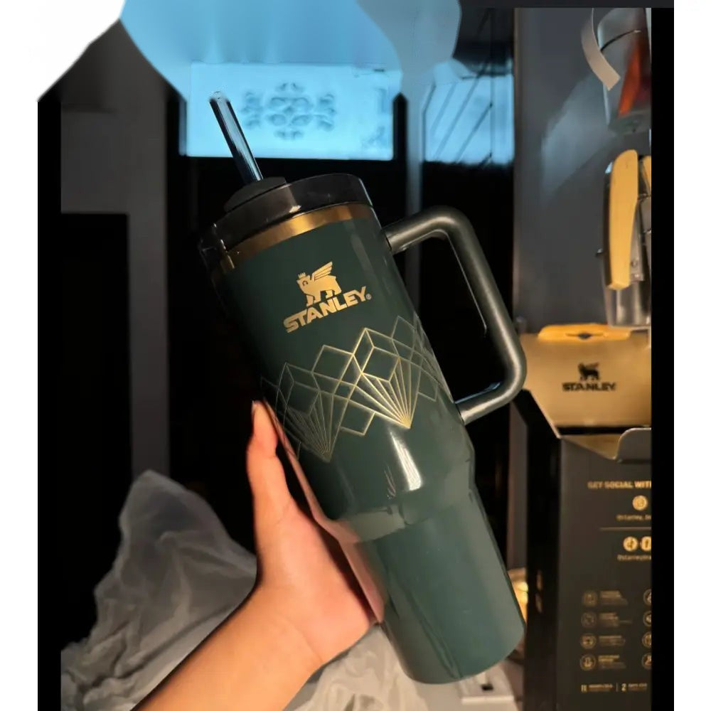 Forest Gloss Tumbler 40oz | Stanley Quencher H2.0 Dupe