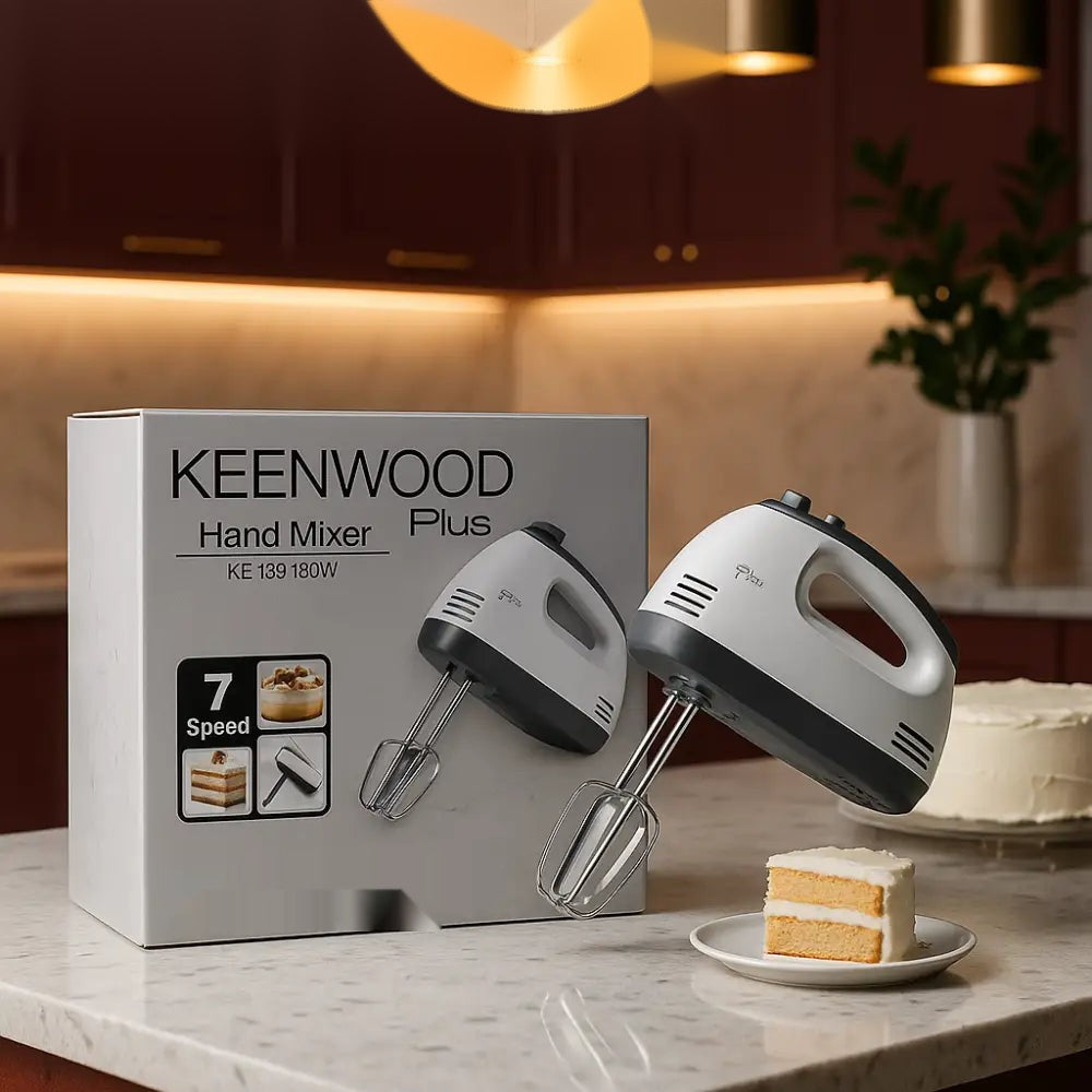Plus 7-Speed Hand Mixer – 180W Electric Kitchen Beater