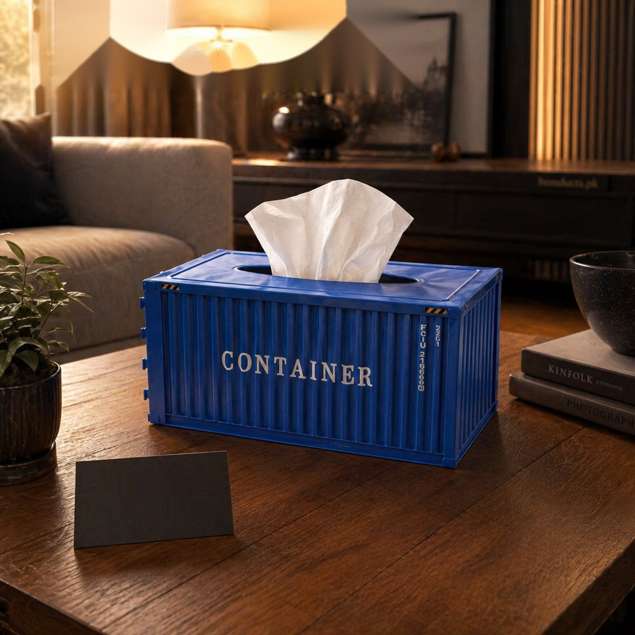 Luxury Container Style Tissue Box – Premium Decorative Tabletop Organizer for Living Room & Office