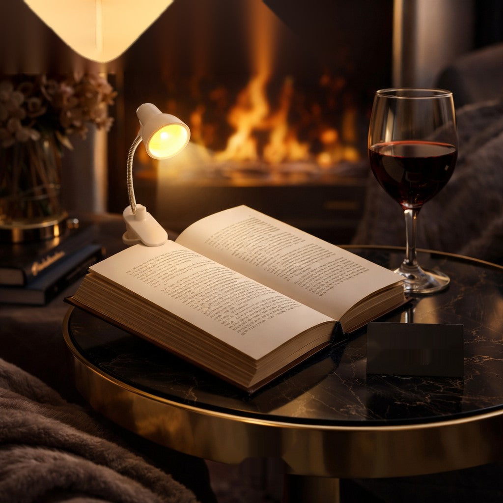 Premium Mini Clip Reading Lamp – Portable Book Light for Study, Bedside & Travel