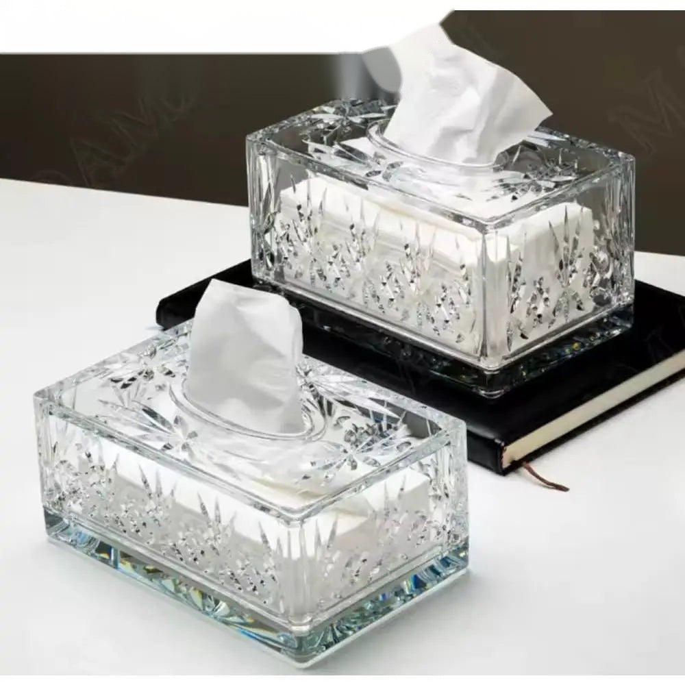 Premium Transparent Acrylic Tissue Box Holder - Modern & Durable