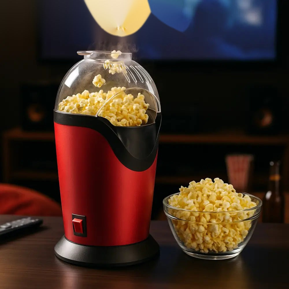 RapidPop Electric Popcorn Maker – Hot Air Popper for Home Theater Snacks