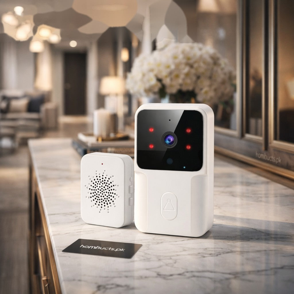 Smart WiFi Video Doorbell with Camera & Wireless Indoor Chime – Home Security Door Camera