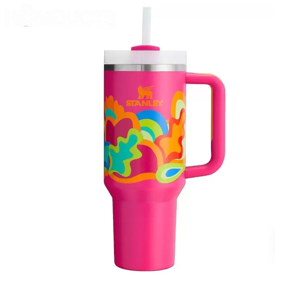 Stanley 40oz Quencher H2.0 Tumbler - Tropical Wave Edition: Stay Hydrated in Style
