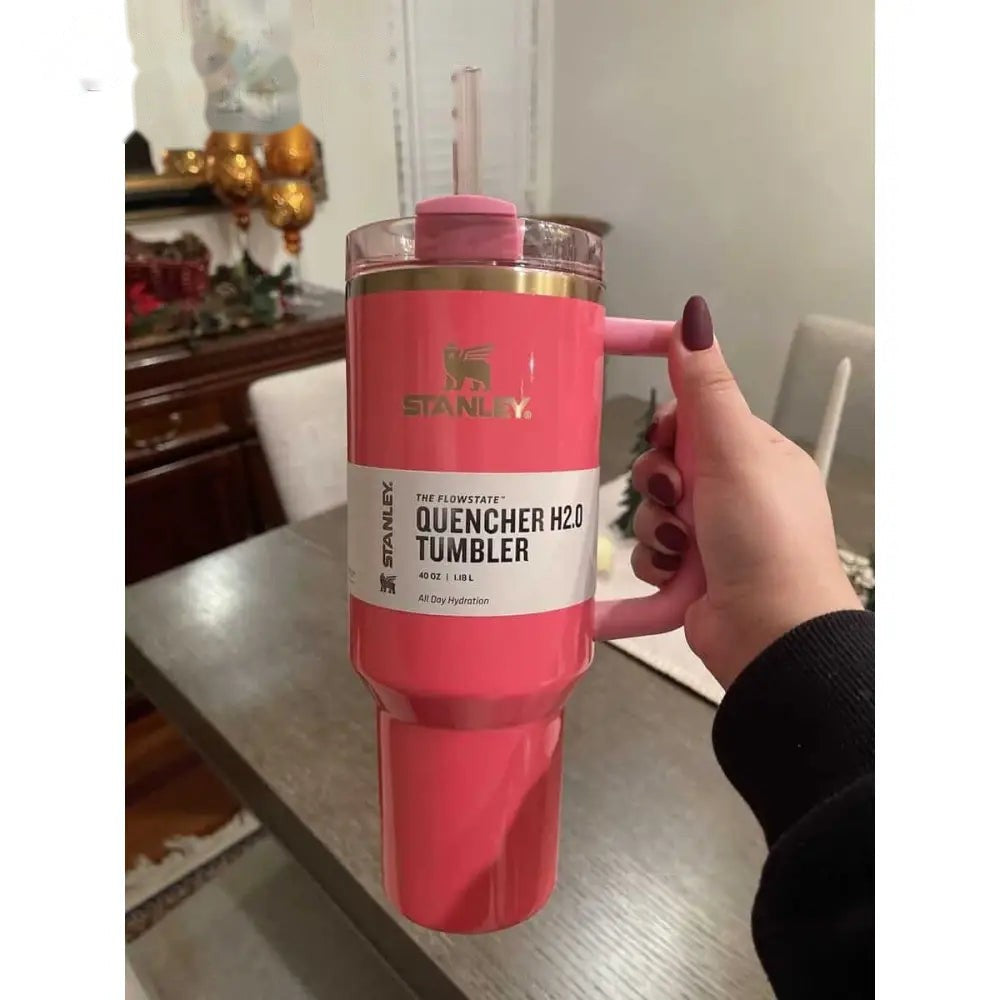 Stanley Quencher H2.0 FlowState Tumbler | 40oz Pink Parade | Limited Edition